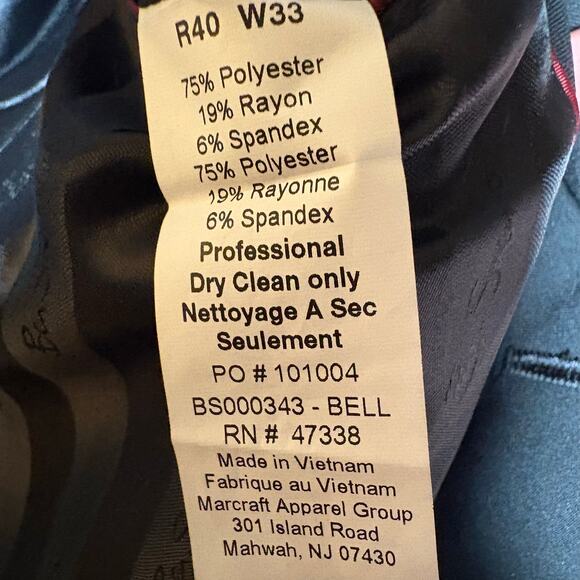 Ben Sherman Black Blazer Jacket R40 W33 Stretch Lined Mod Tailored - Picture 3 of 7